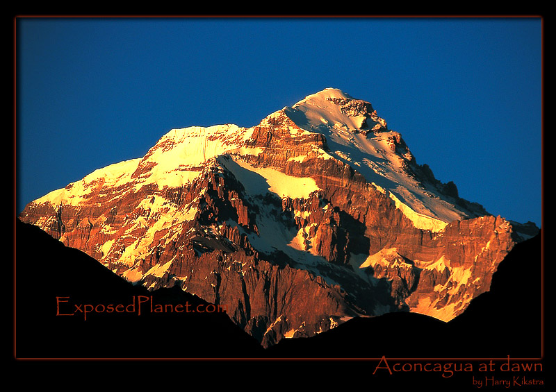 Aconcagua at dawn from Casa de piedra, Argentina