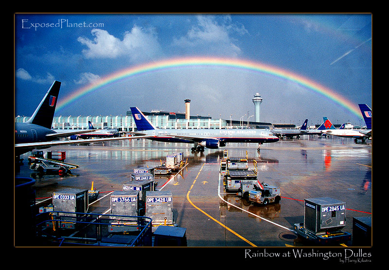 United Airlines Rainbow at Chicago O Hare airport