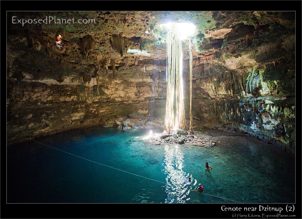 Swimming in the Cenote, Yucatan