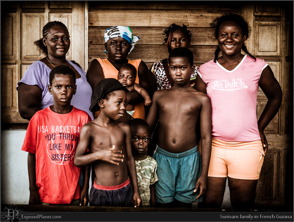 Surinam family in French Guyana