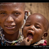 Merry X-mas, Maasai child with mother, Tanzania