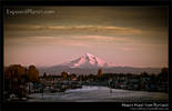 Mount Hood from Bridgeton, Portland in fall