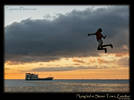 Flying kid in Stone Town, Zanzibar