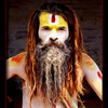 Holy  man at Pashupatinath temple in Kathmandu, Nepal