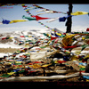 Prayer flags at Lung La Pass, Tibet