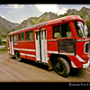 Lonely bus in Russia