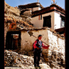 Tibetan girl with spade