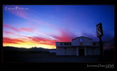 Sunset at the Ice cream oasis in USA
